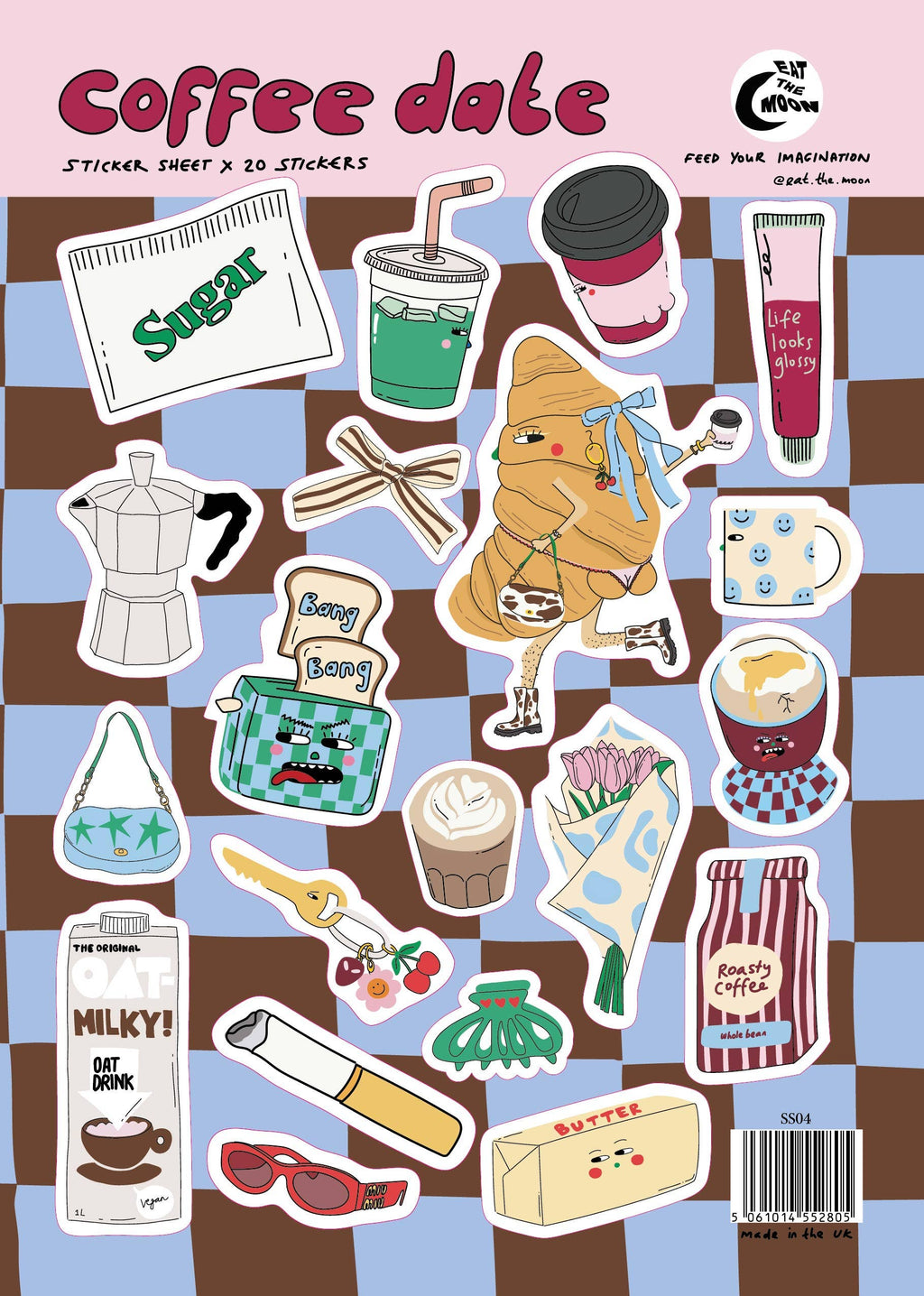 Coffee Dates A5 sticker sheet