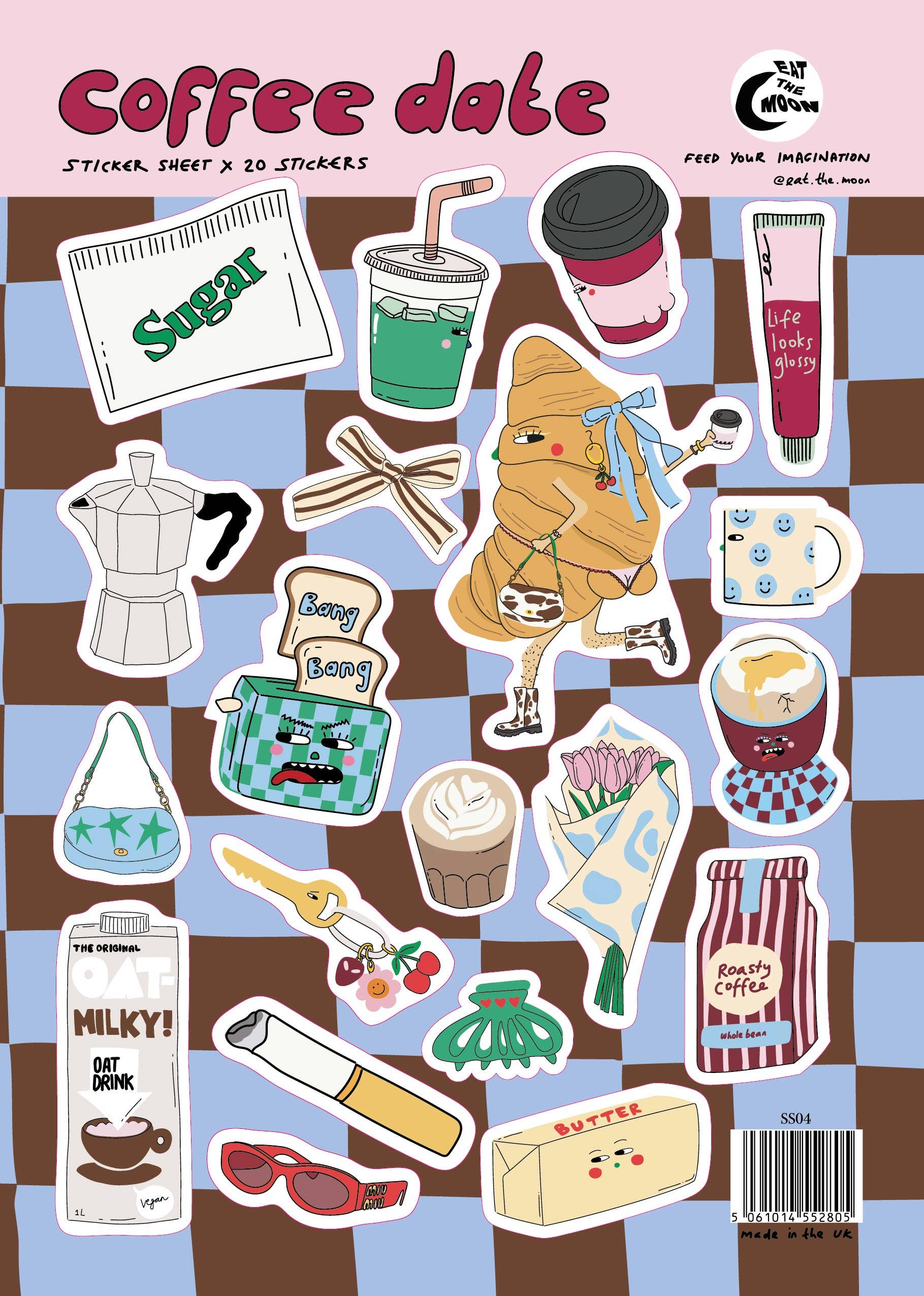 Coffee Dates A5 sticker sheet