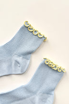 Petite Ruffled Socks BABY BLUE / BUTTER