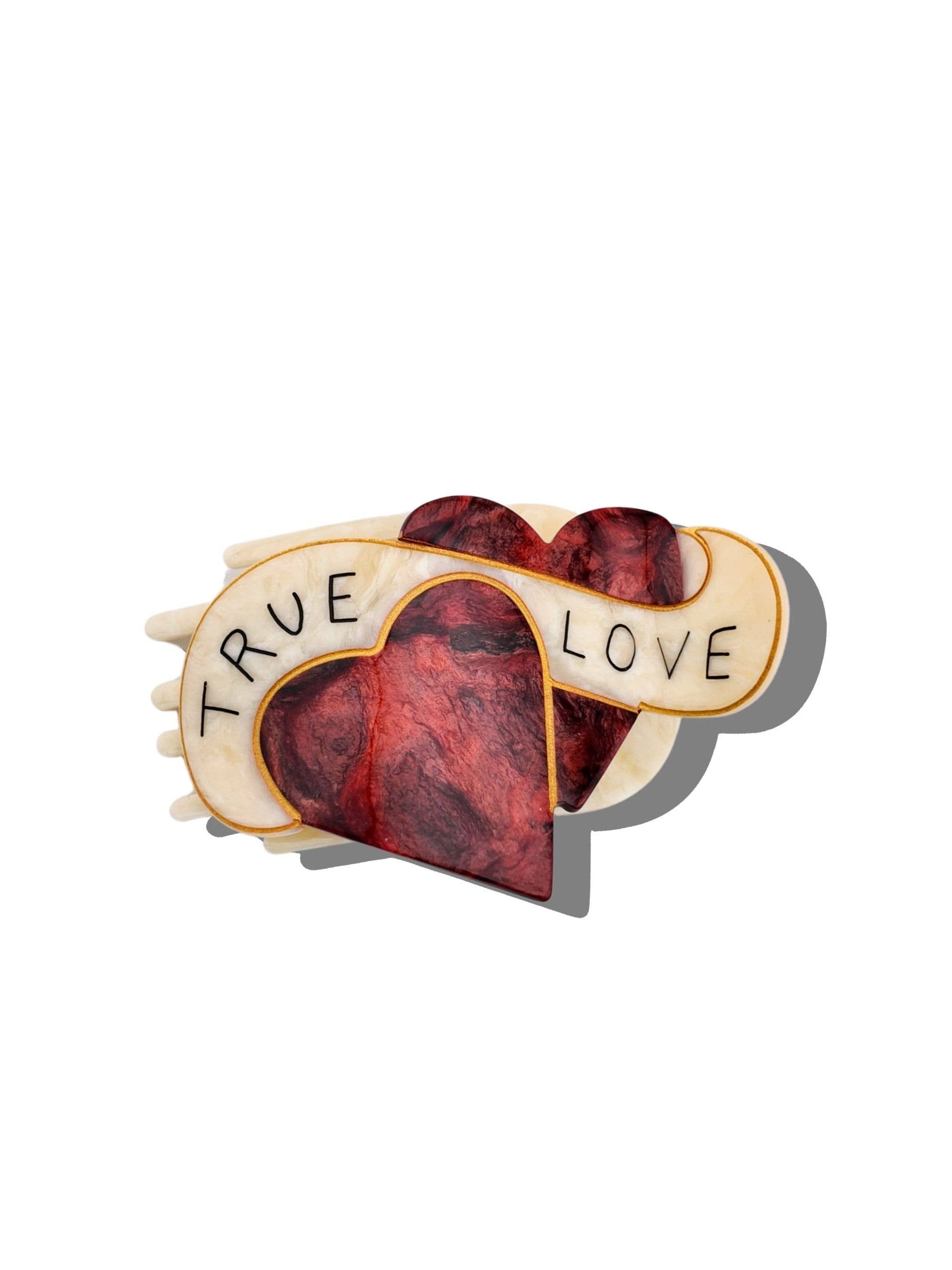 True Love Hearts Hair Claw Clip