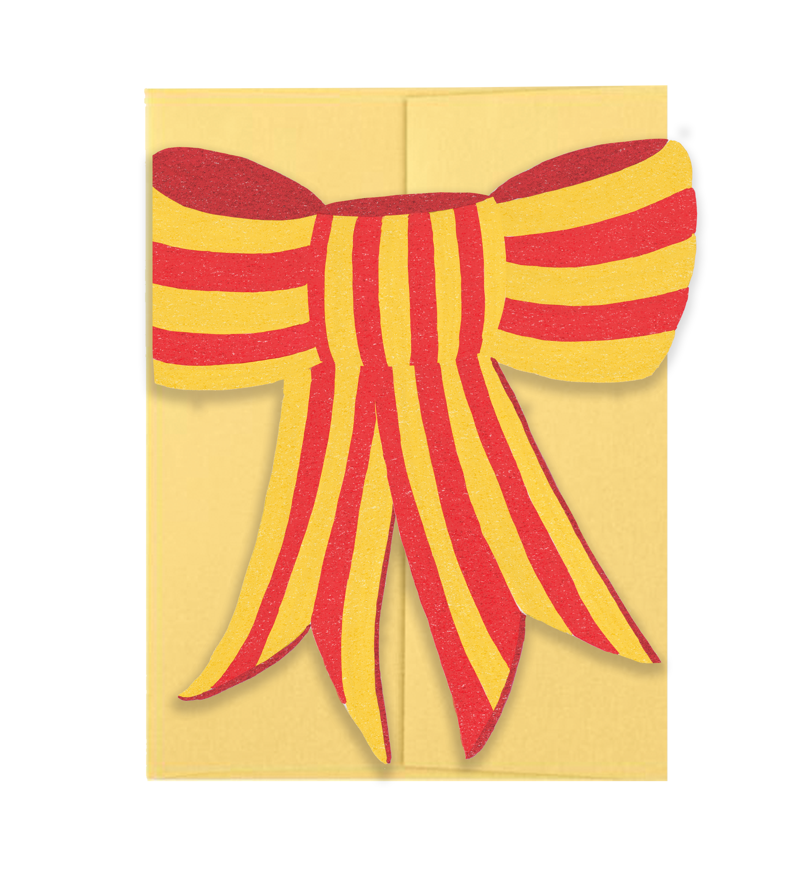 Stripy Bow - Die Cut Card