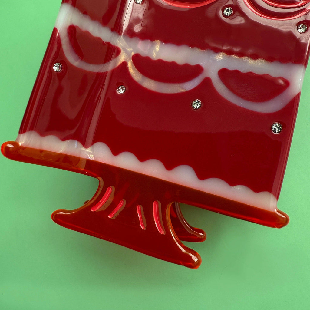 Dark Cherry Cake Hair Claw