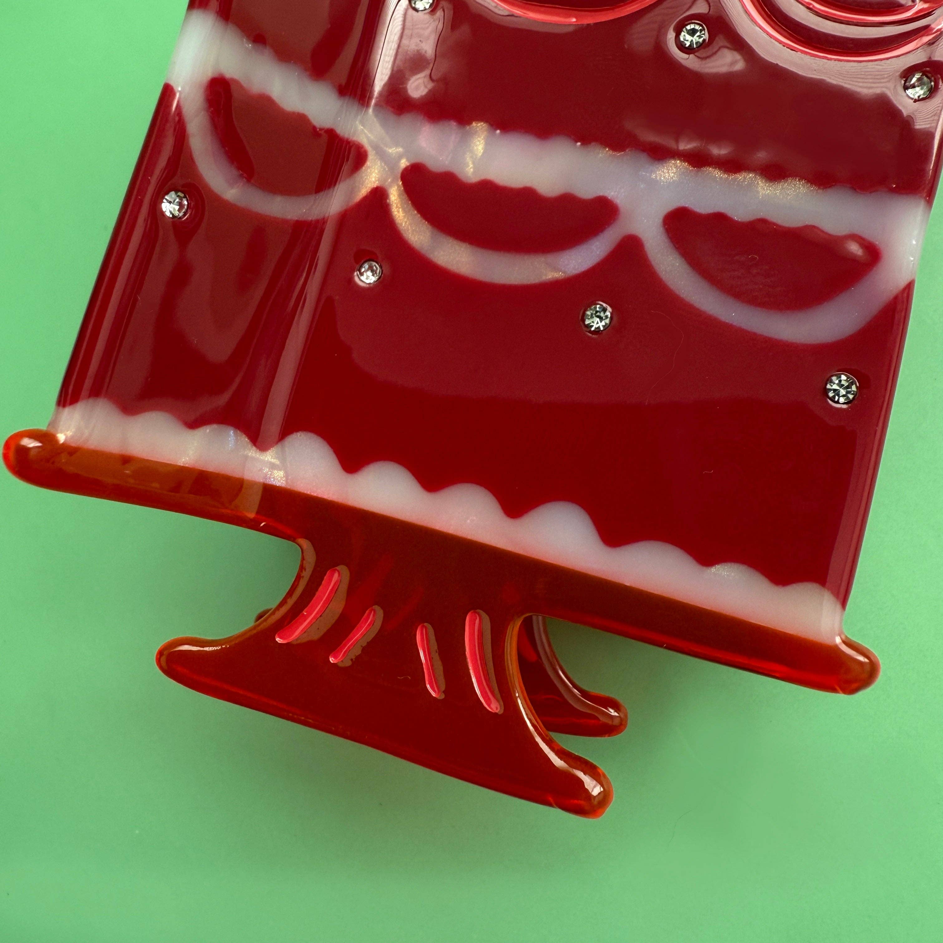 Dark Cherry Cake Hair Claw