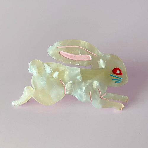 Bunny Yellow Hair Barrette