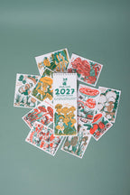 Gnomes & Mushrooms Postcard Wall Calendar