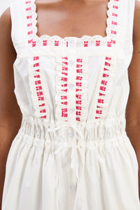 Amaya White Cherry Dress
