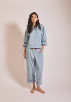 Blue Lattice Pyjamas