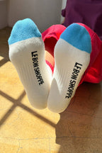 Colour Block Socks Blue Red