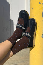 POLKA DOT Socks CACAO/BLUE
