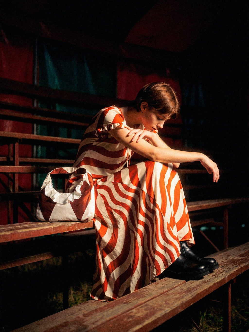 Striped Red Maxi Dress