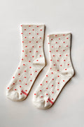 POLKA DOT Socks CREAM/RED