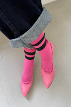 Her Socks Varsity: Pink Green