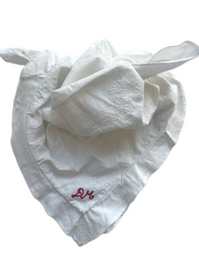 Fan White Broderie Headscarf