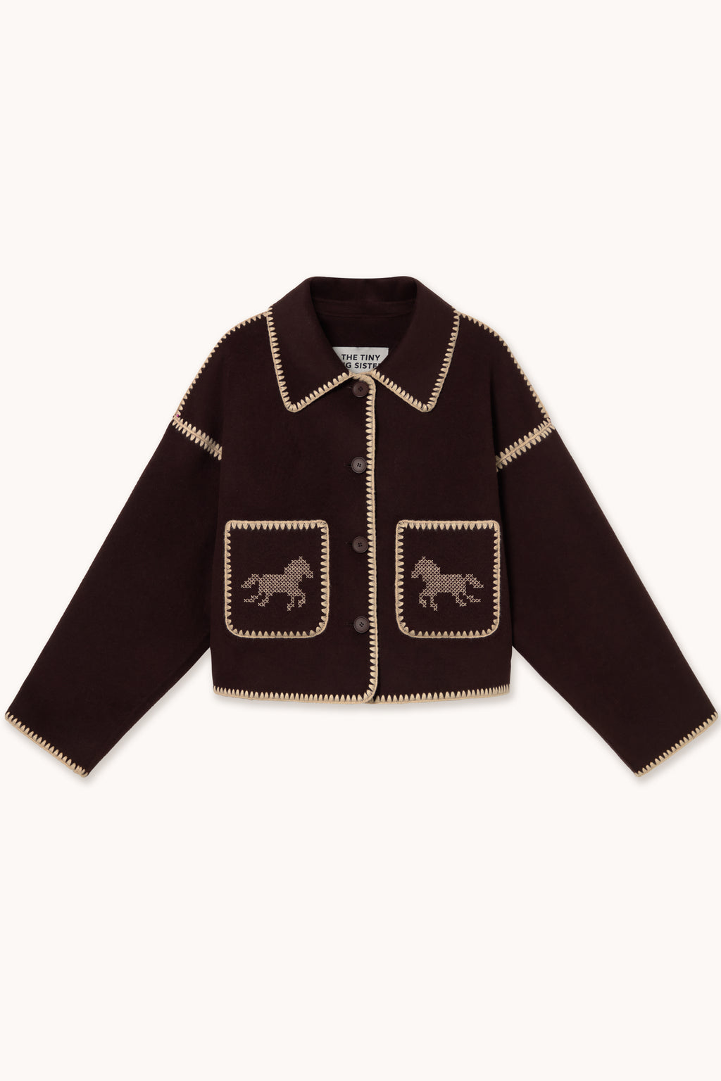 Short Horses Embroidered Coat