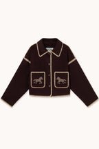 Short Horses Embroidered Coat