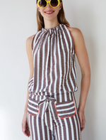 Load image into Gallery viewer, Brown Stripe Top
