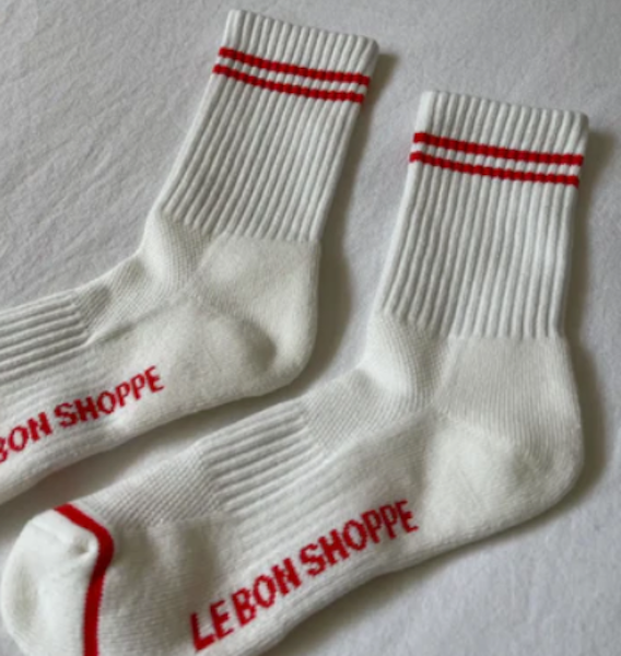 Boyfriend Socks Clean White