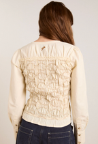 Elliana Smocked Cardigan