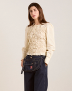 Elliana Smocked Cardigan