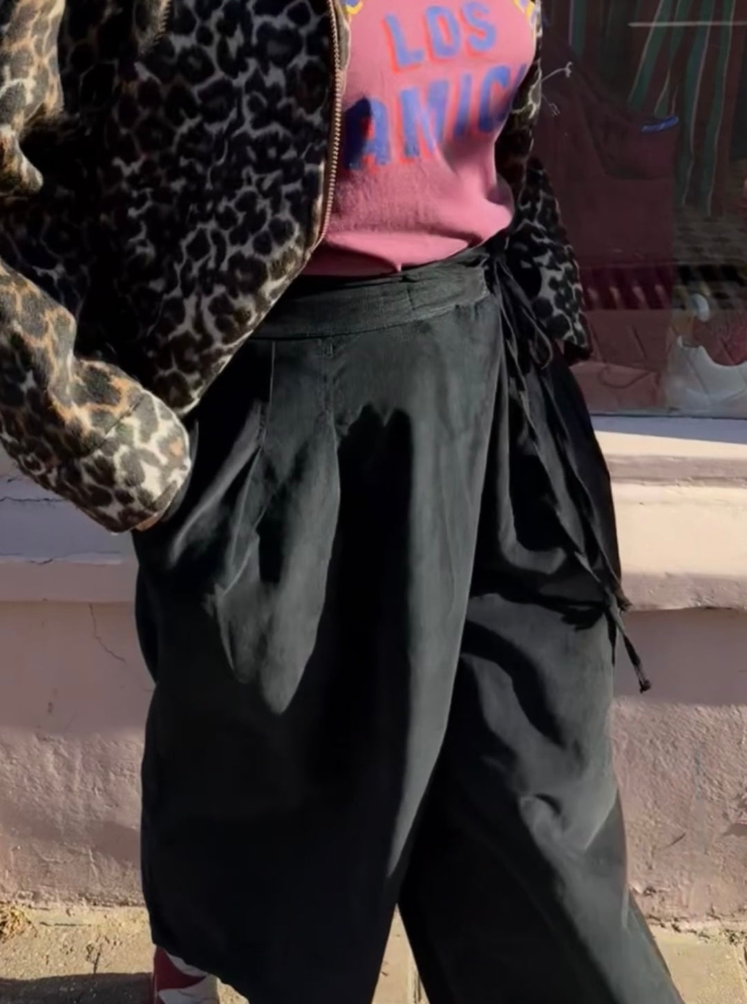 Black Marta Needlecord Trousers