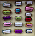 "WORD" Rhinestone Pin