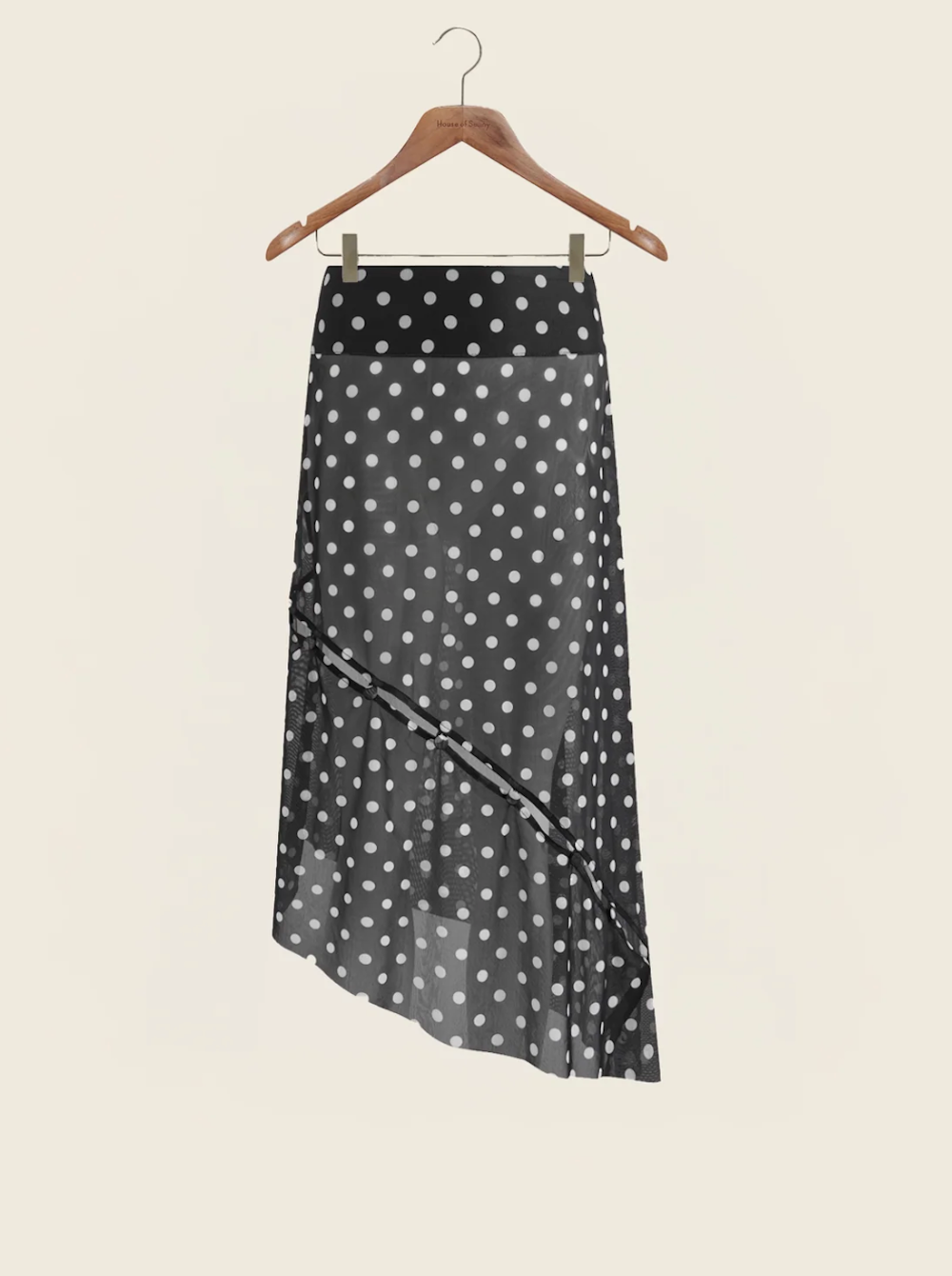 Polka Dot Mesh Skirt
