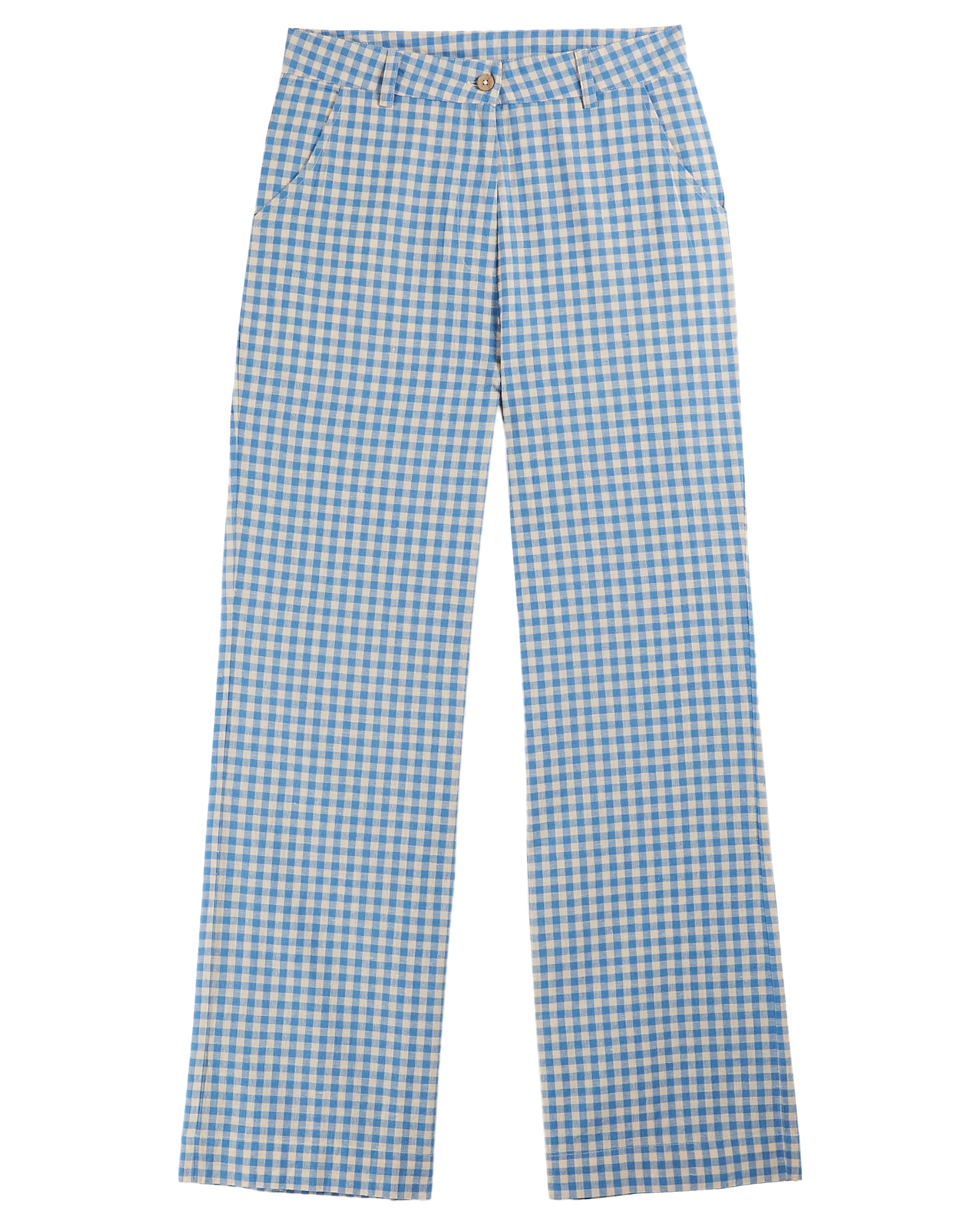 Vichy Blue Gingham Trousers