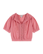 Load image into Gallery viewer, Rose Embroidered Blouse
