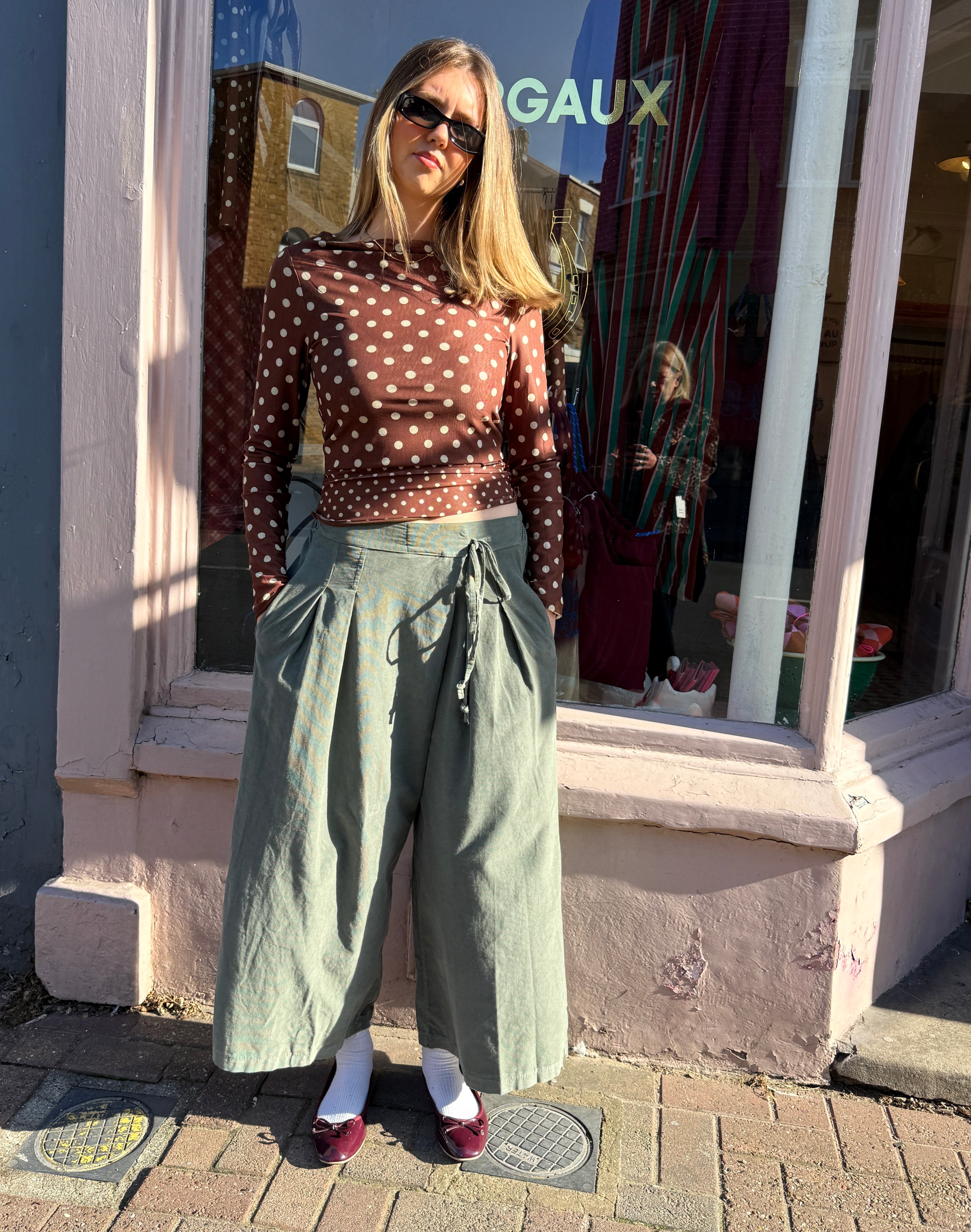 Sage Marta Needlecord Trousers