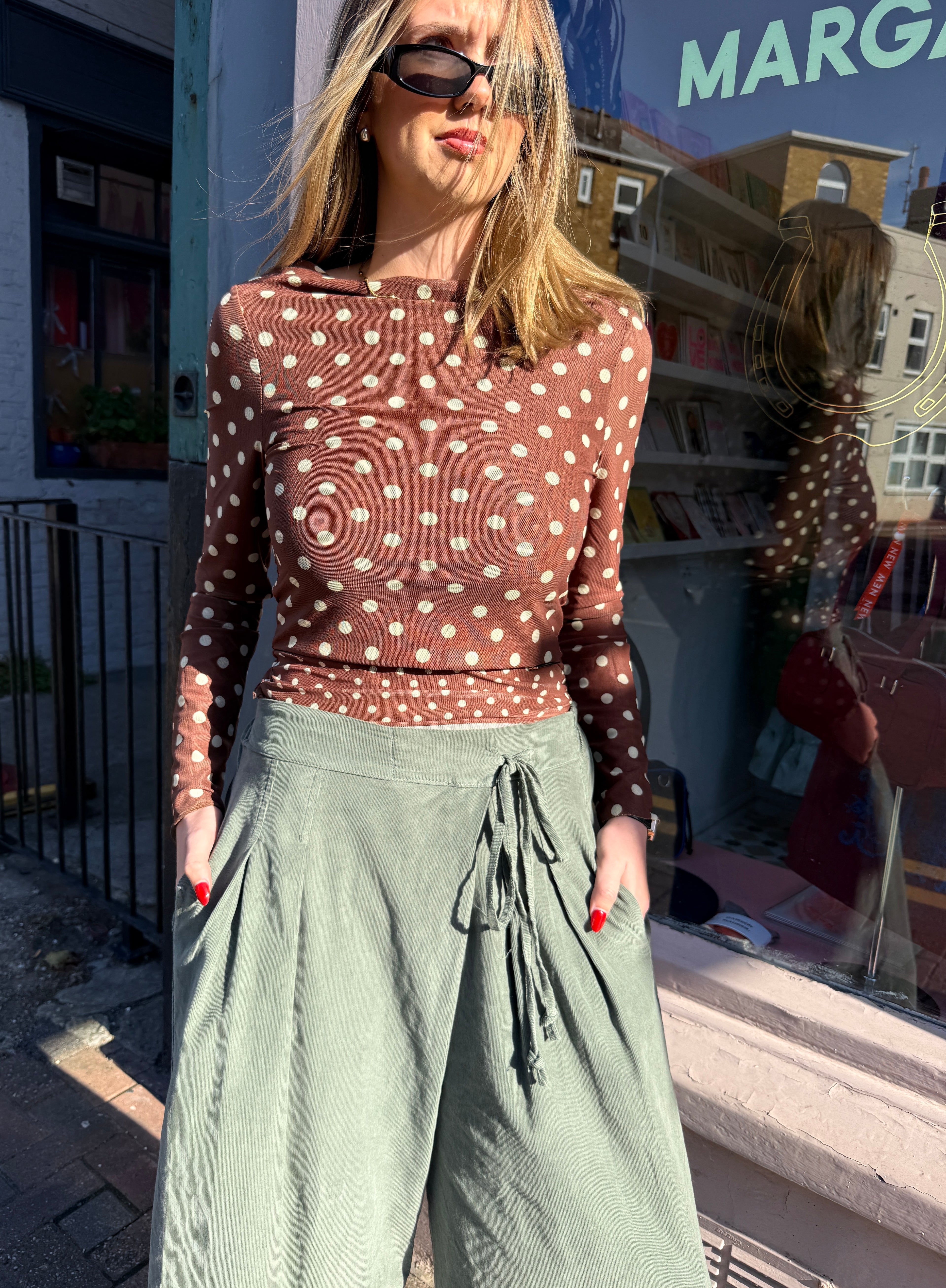 Sage Marta Needlecord Trousers