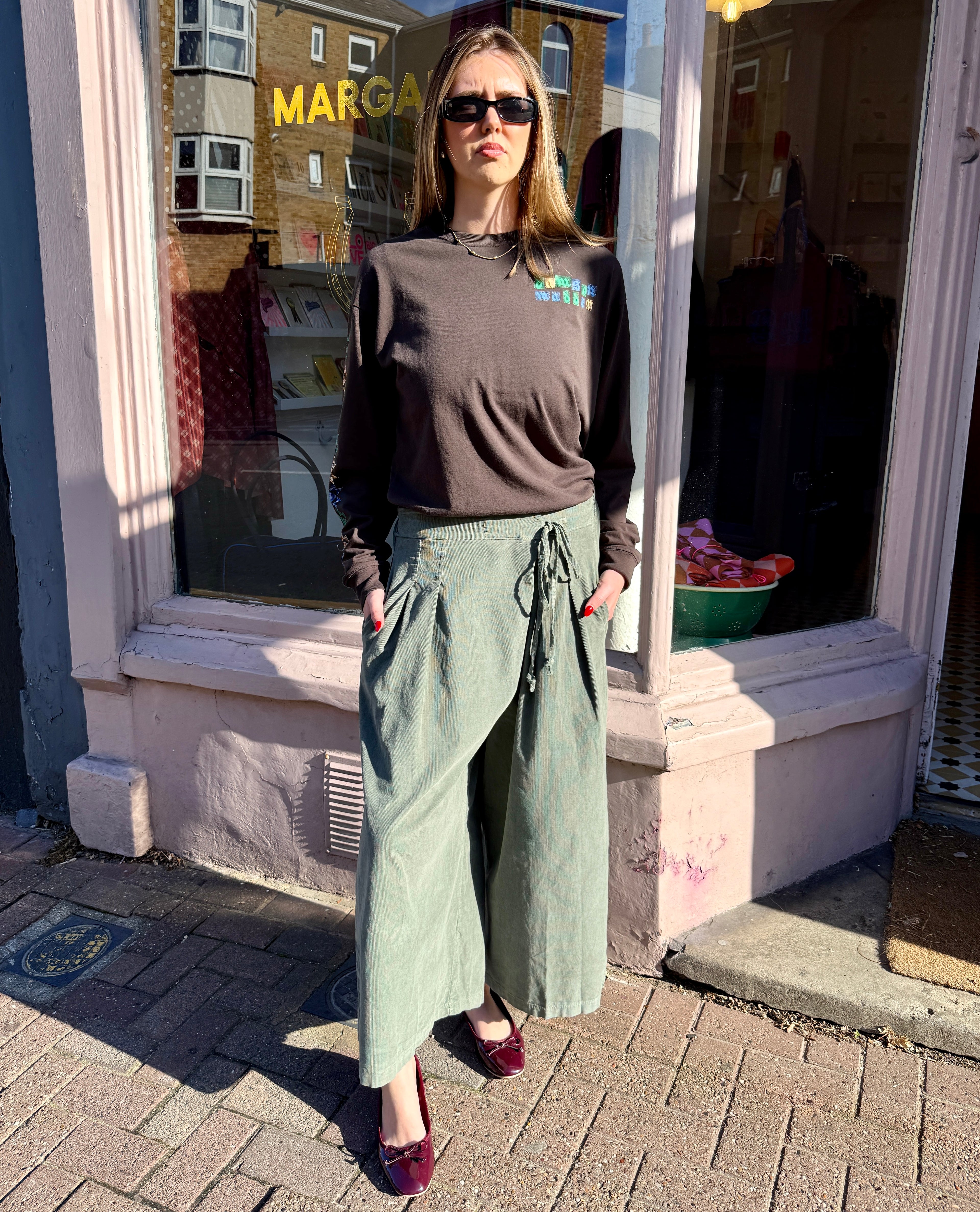 Sage Marta Needlecord Trousers