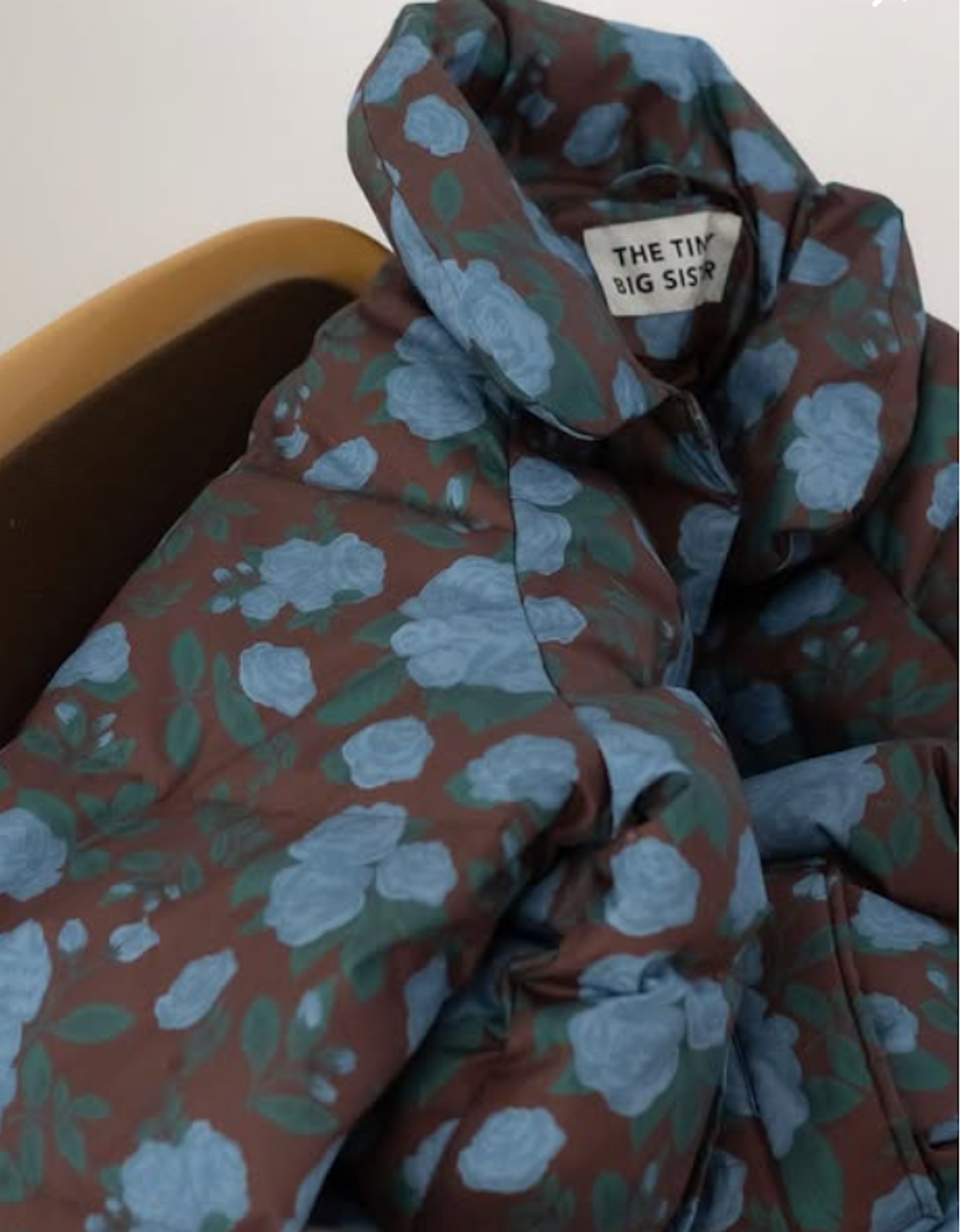 Brown  Roses  Puffa Jacket