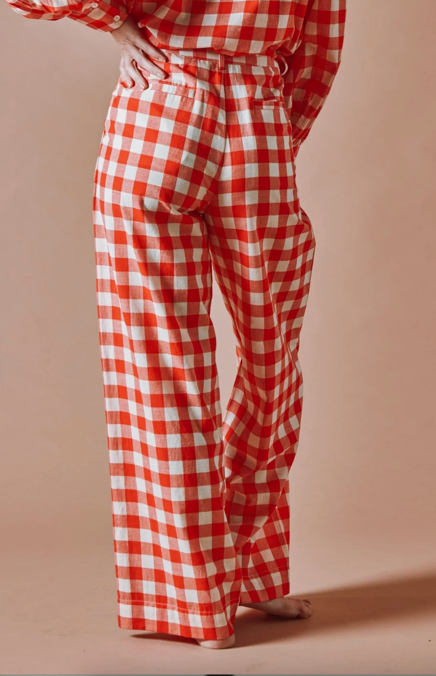 Vichy Red Check Trousers