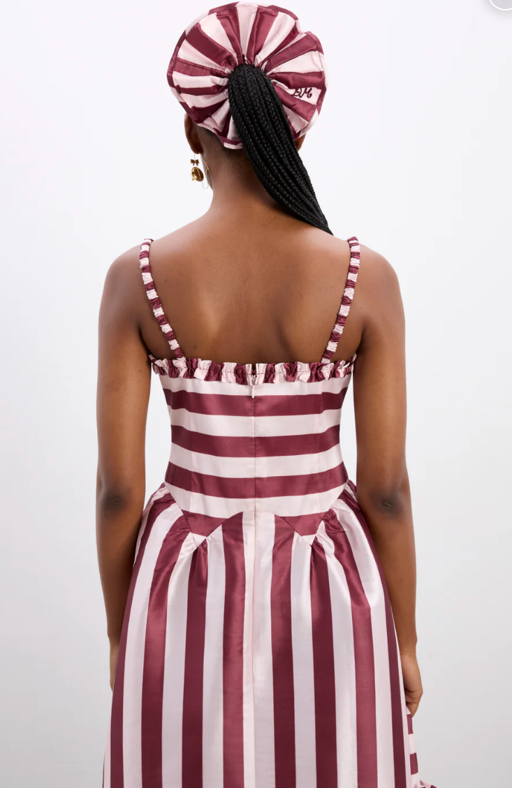 Rachel Stripe Satin Dress