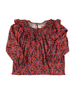 Pink Red Floral Blouse