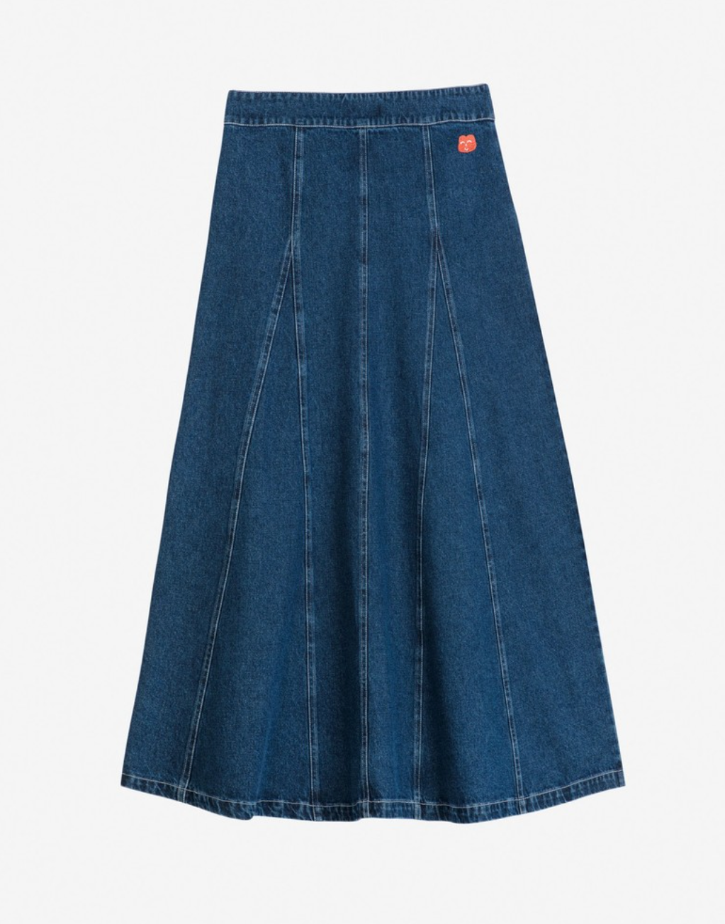 Denim Panelled Skirt