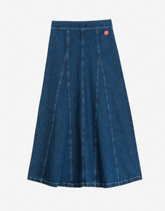 Denim Panelled Skirt