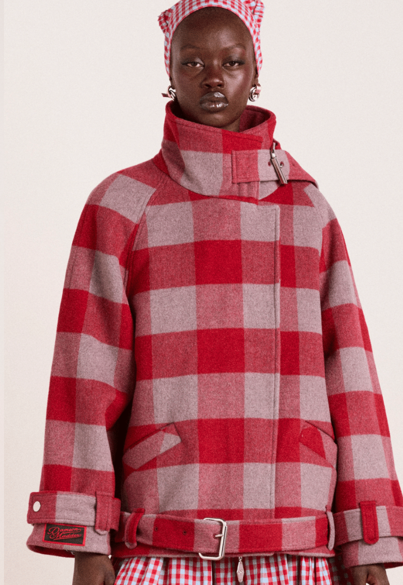 Polly Wool Bomber Red