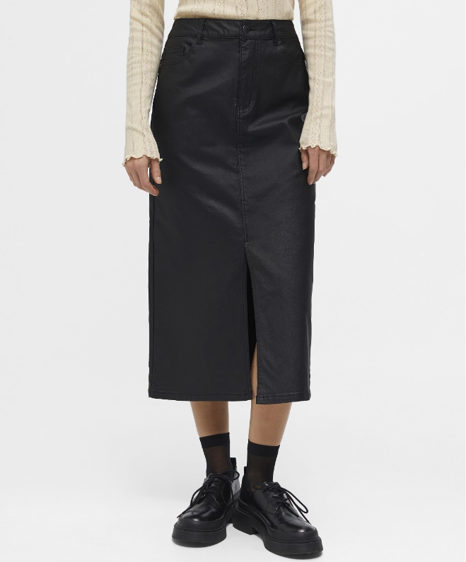 Black Coated Skirt