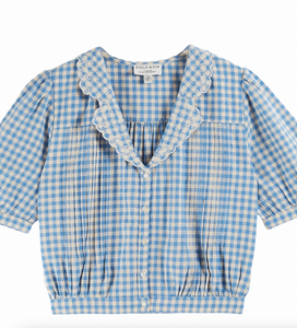 Vichy Blue Gingham Blouse