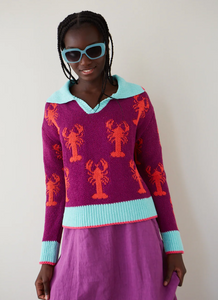 Aubergene Purple Lobster Sweater