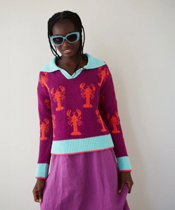 Aubergine Lobster Sweater