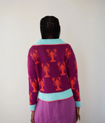 Load image into Gallery viewer, Aubergine Lobster Sweater
