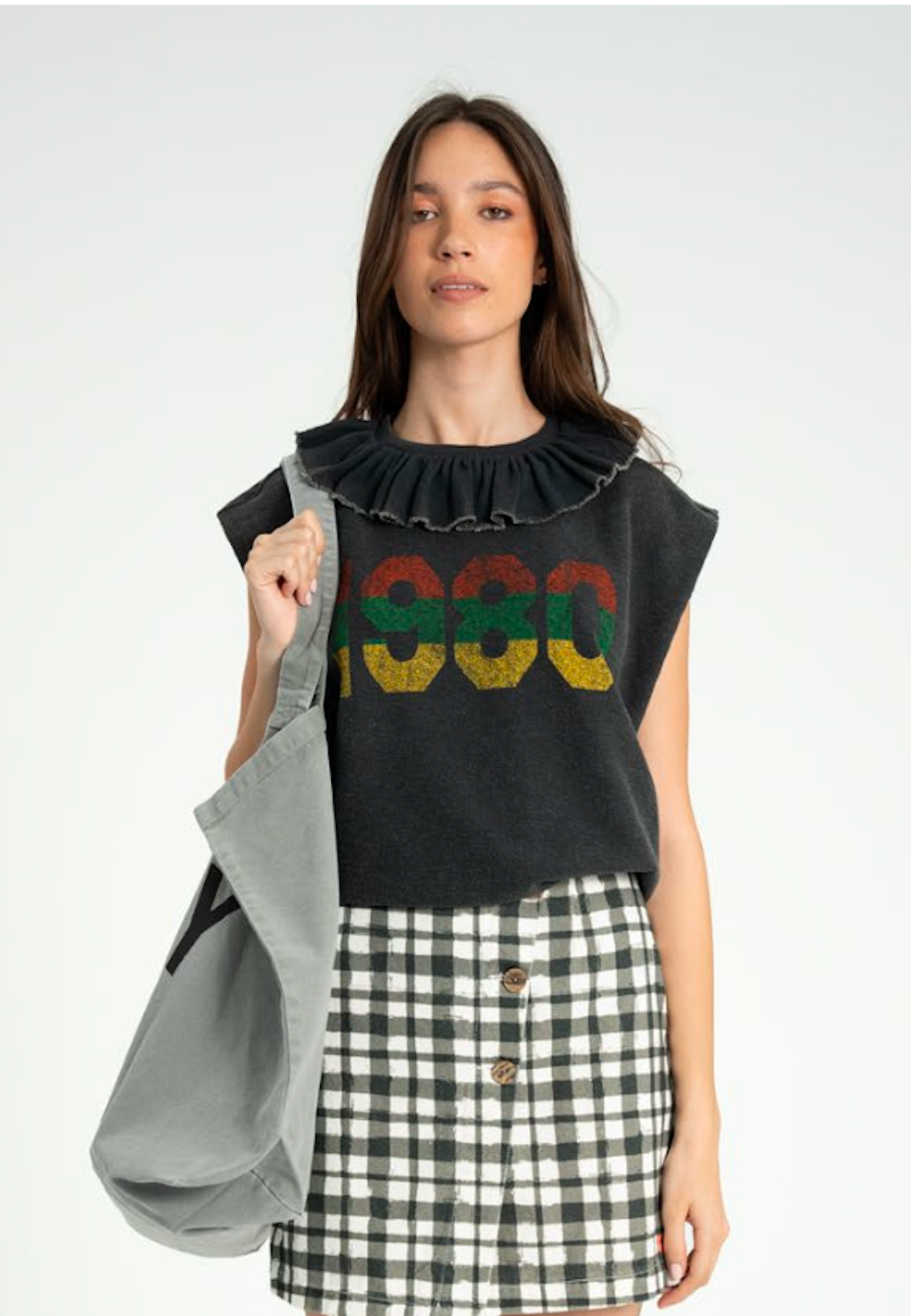 1980 Ruffle  t shirt