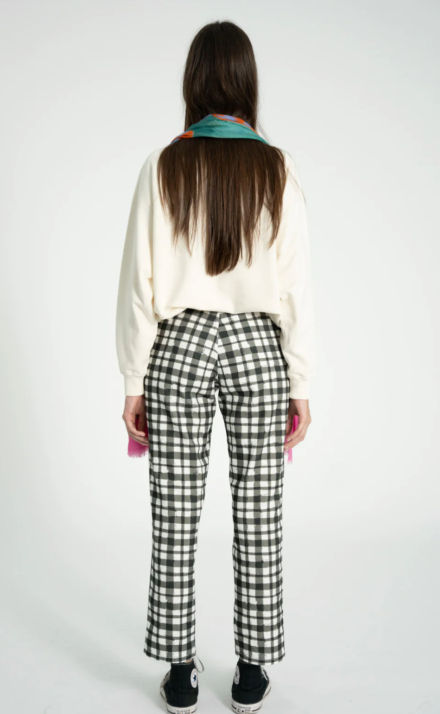Black Check Trousers