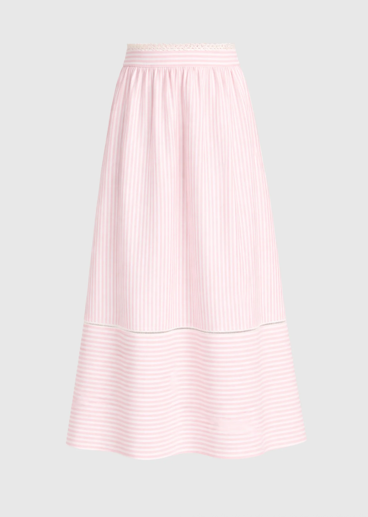 Pink Striped Maxi Skirt