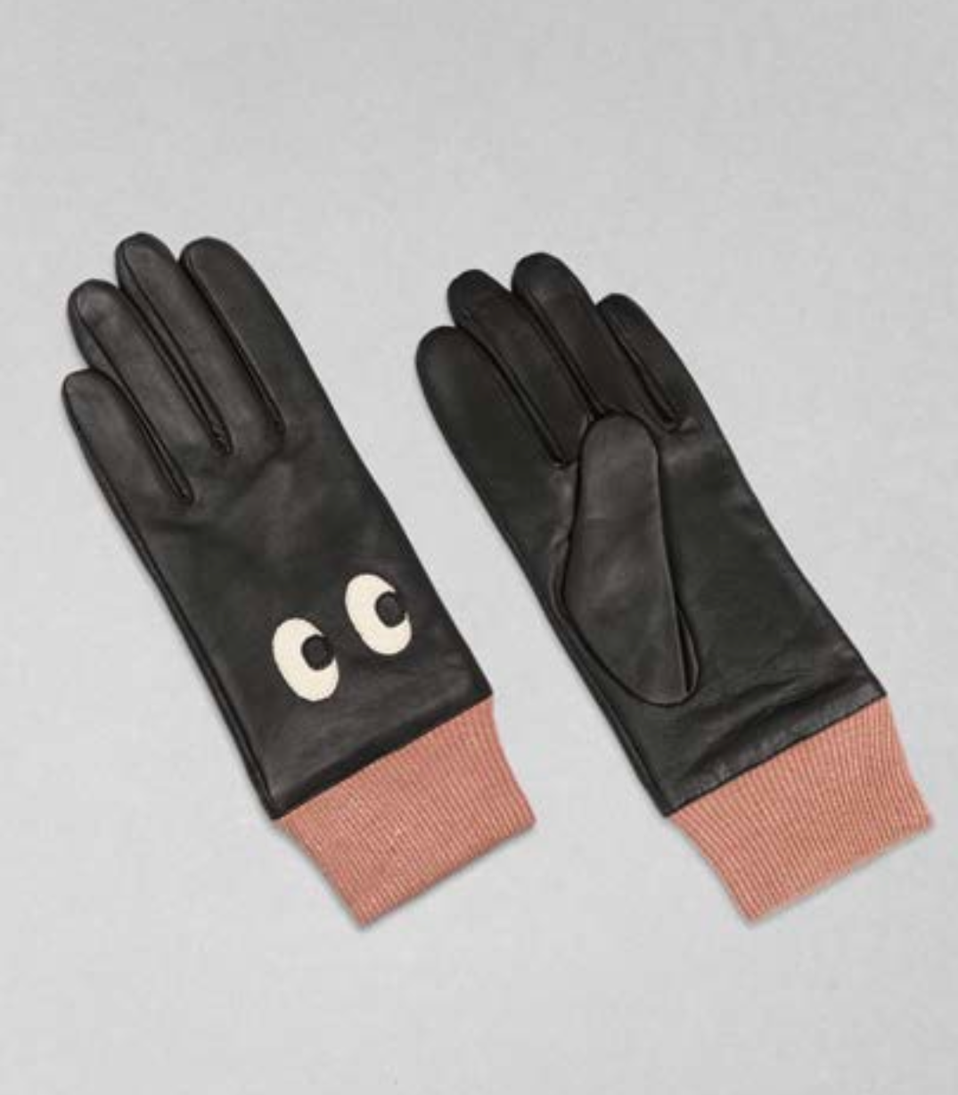 Eyes Leather Gloves