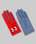 Red Eyes Leather Gloves