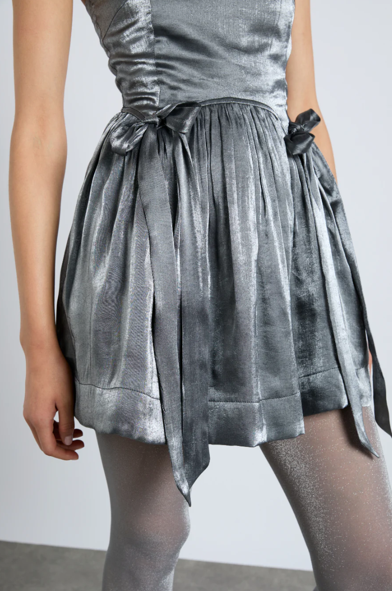Penelope Mini Dress Glass Satin