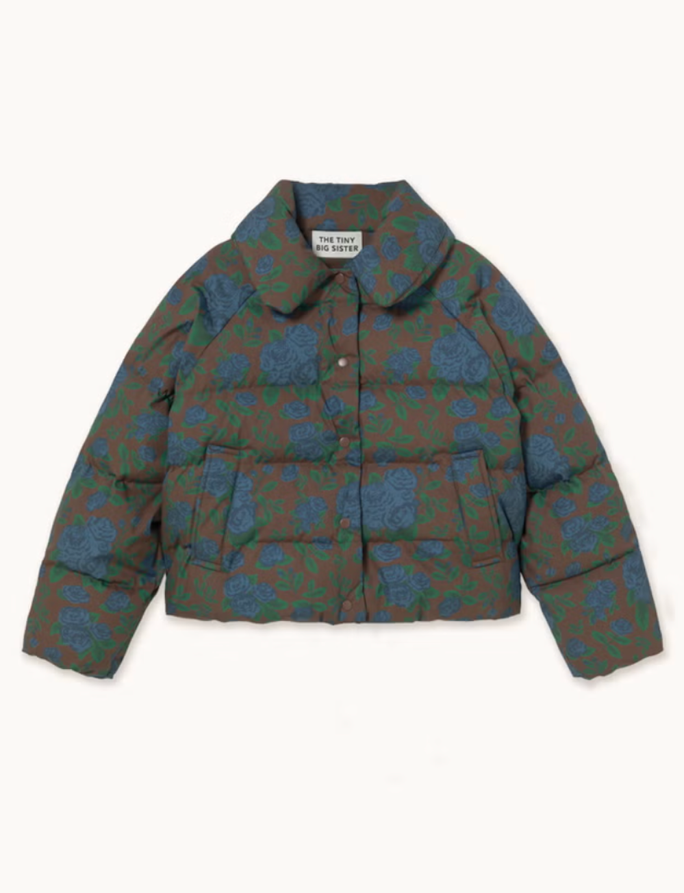 Brown  Roses  Puffa Jacket